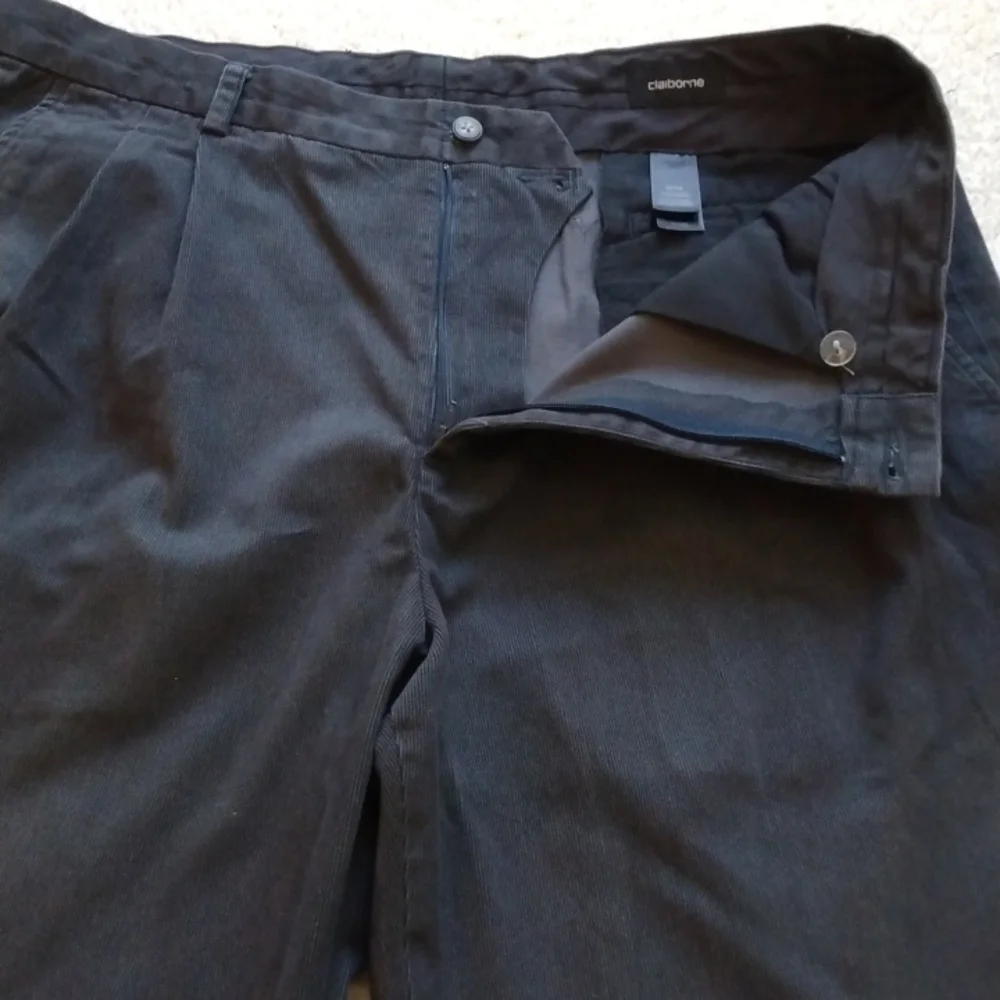 Claiborne Charcoal Gray Corduroy Pants 37 - 32.5